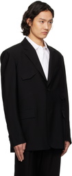 Feng Chen Wang Black Multi Slash Blazer