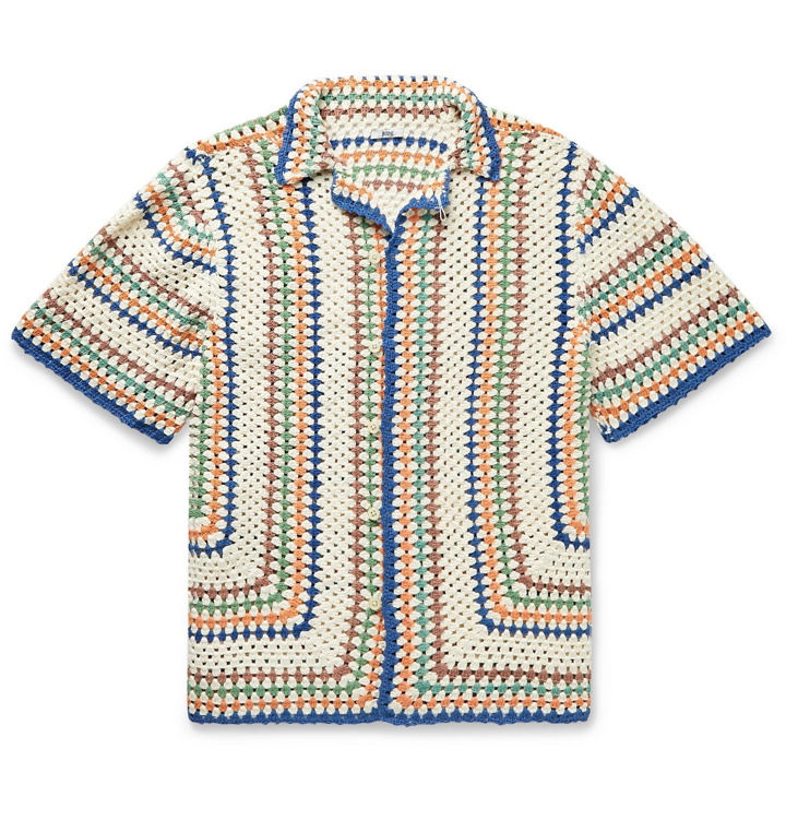 Photo: BODE - Crochet-Knit Cotton Overshirt - Neutrals