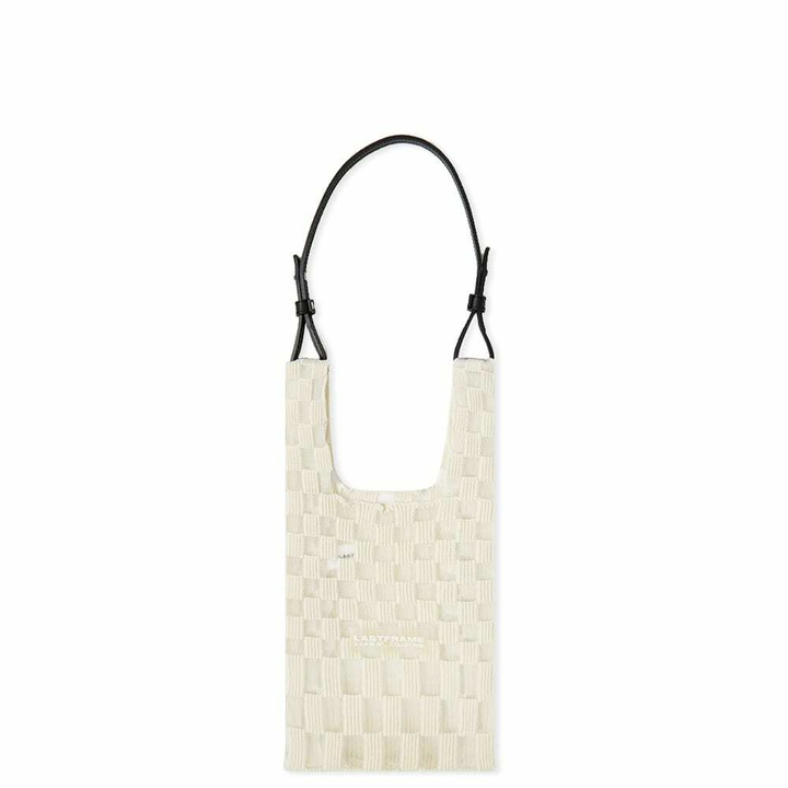Photo: LASTFRAME Women's Sheer Ichimatsu Market Bag Small in Ivory