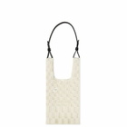 LASTFRAME Women's Sheer Ichimatsu Market Bag Small in Ivory