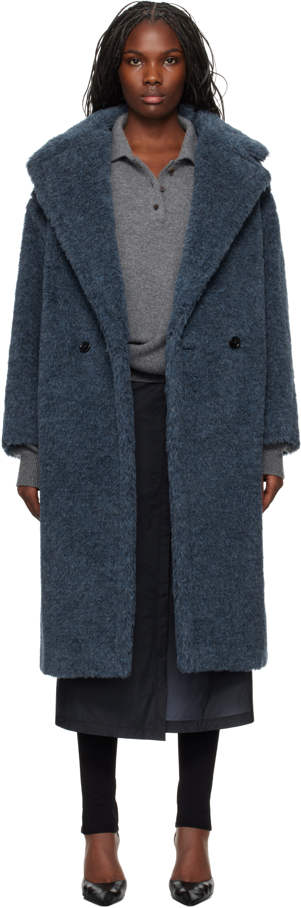 コート Max Mara Coats Blue Max Mara Blue Zebra Coat Max Mara
