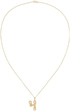 BRENT NEALE Gold Bubble Number 4 Necklace