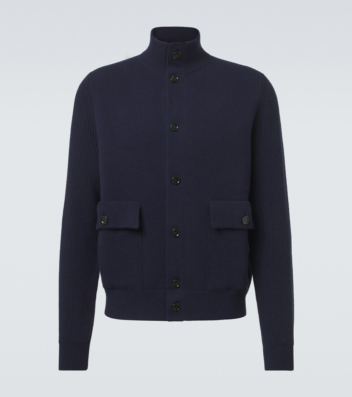 Lardini Knitted wool-blend jacket