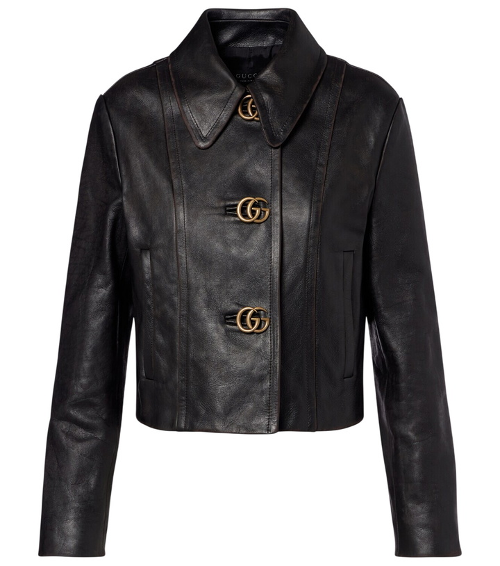 Photo: Gucci Double G leather jacket