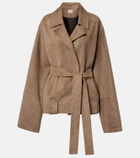 Khaite Alder belted suede jacket