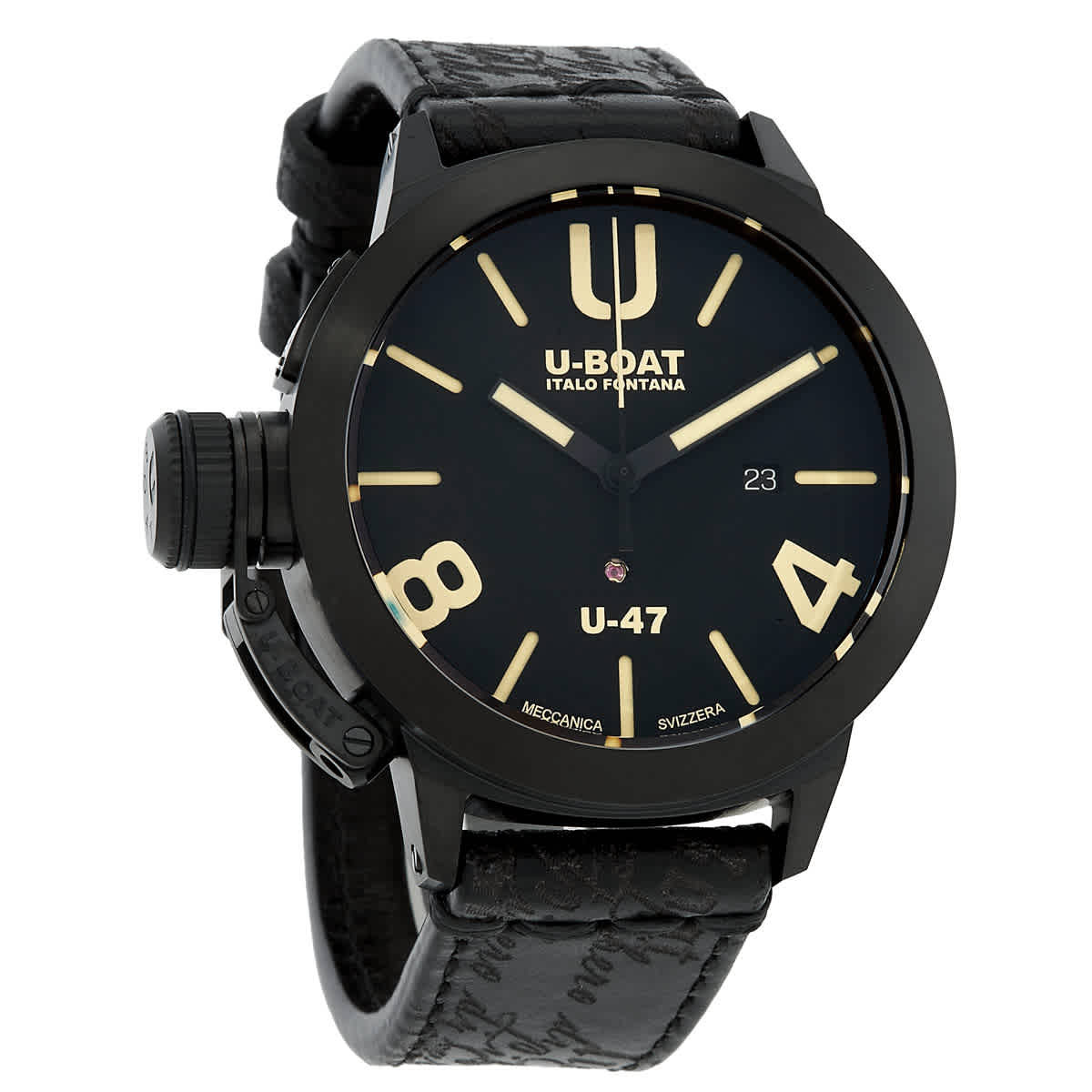 U-Boat Classico U-47 Lefty Automatic Black Dial Mens Watch 9160
