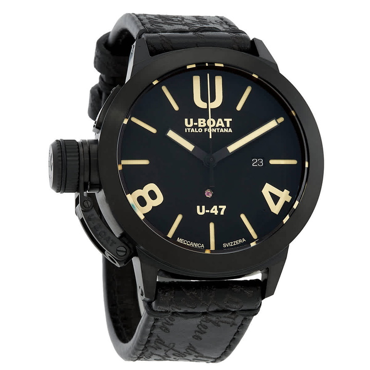 Photo: U-Boat Classico U-47 Lefty Automatic Black Dial Mens Watch 9160