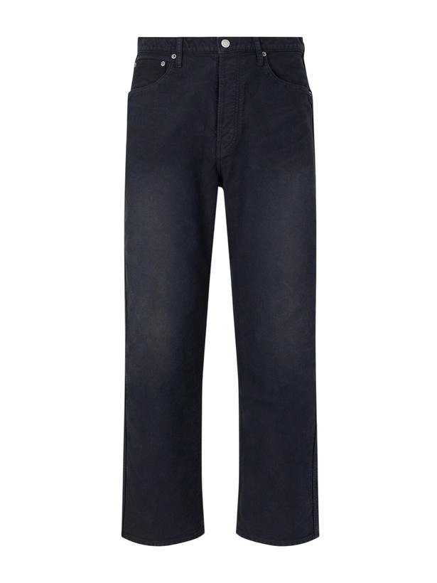 Photo: Visvim - Fluxus 01 Straight-Leg Garment-Dyed Distressed Cotton-Corduroy Trousers - Black