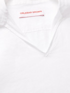 ORLEBAR BROWN - Thorea Linen Half-Placket Shirt - White