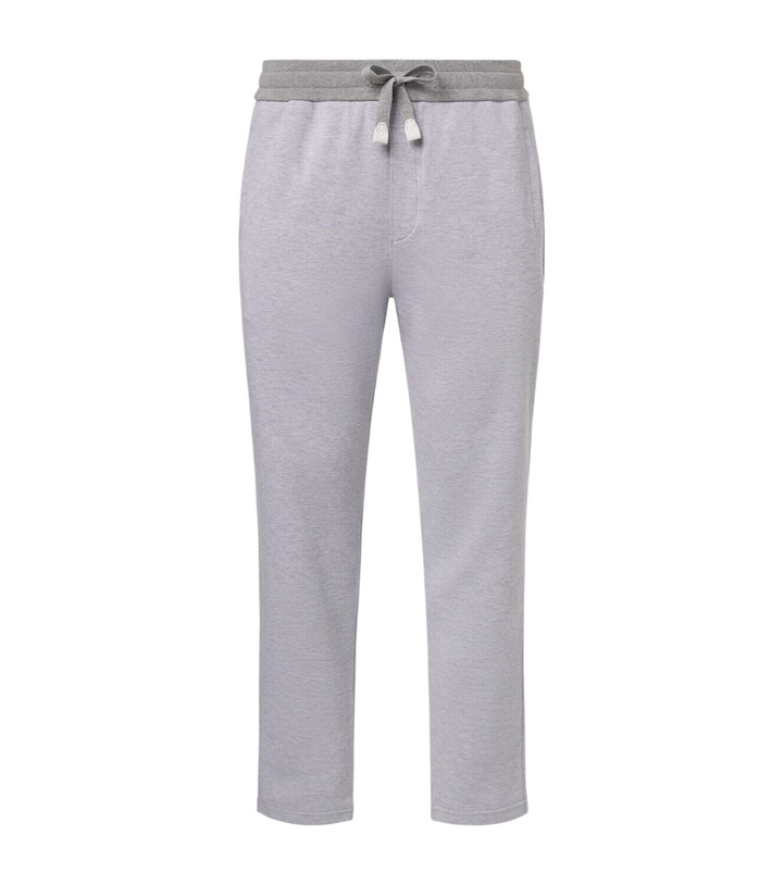 Photo: Brioni Cotton-blend jersey sweatpants