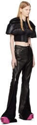 Rick Owens Black Bolan Banana Leather Pants