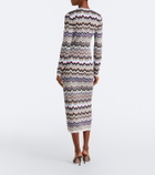 Missoni Zigzag knitted wool-blend midi dress