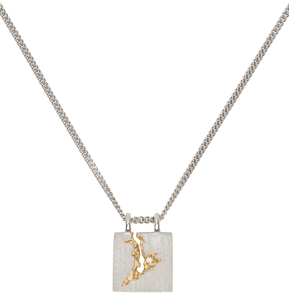 TOM WOOD Mined Pendant ネックレス シルバー925 Tom Wood Silver & Gold Mined Pendant Necklace Tom Wood