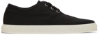 Maison Margiela Black Canvas Low-Top Sneakers