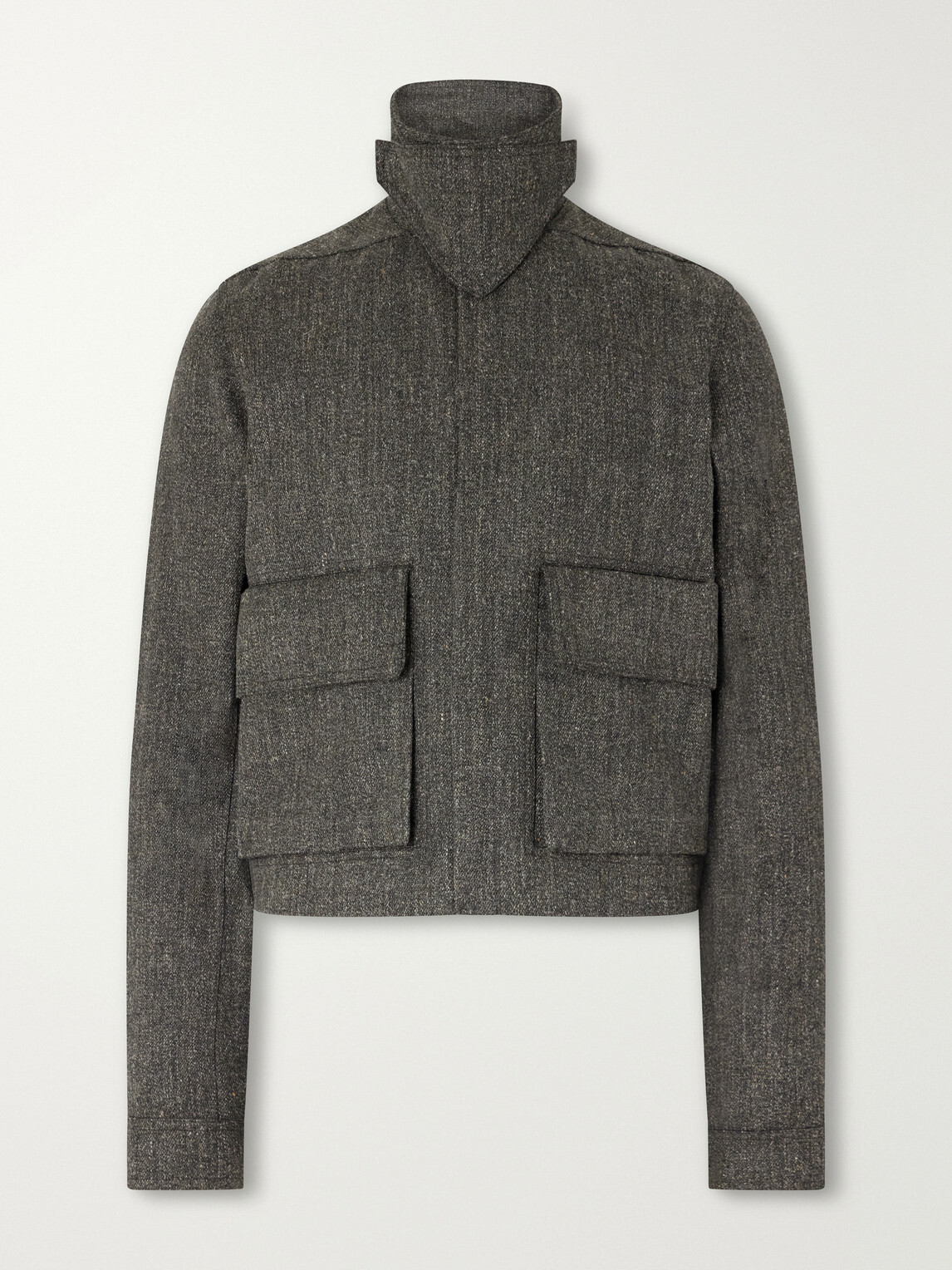 Rick Owens - Tower Alice Mélange Wool Bomber Jacket - Gray