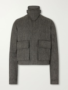 Rick Owens - Tower Alice Mélange Wool Bomber Jacket - Gray