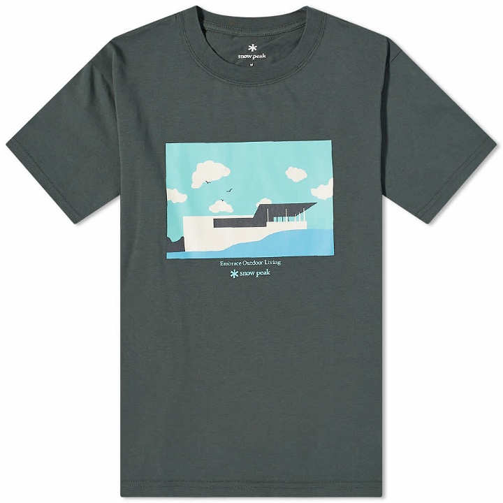 Photo: Snow Peak Men's Headquarters Campfield T-Shirt in Forest Green