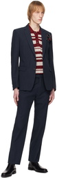 Dries Van Noten Navy Single-Breasted Suit