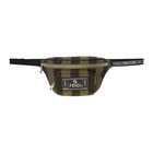 Fendi Brown Striped Jacquard Belt Bag