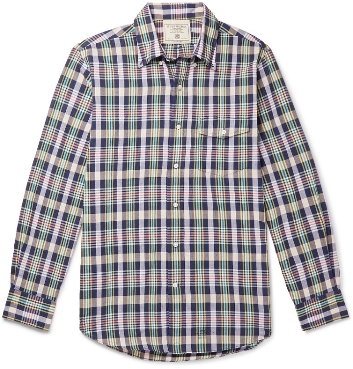 Photo: J.Press - Button-Down Collar Checked Cotton Shirt - Blue