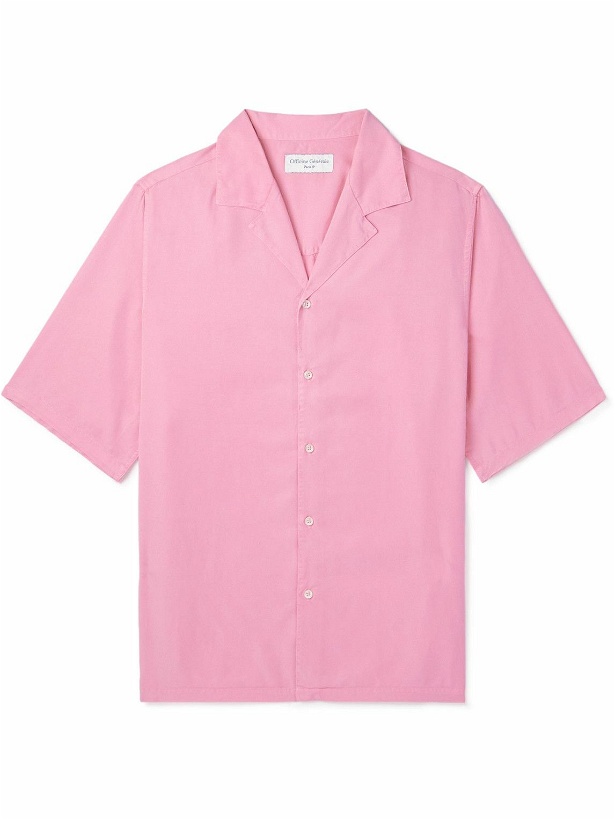Photo: Officine Générale - Eren Camp-Collar Lyocell Shirt - Pink