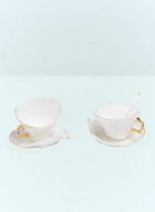 Seletti Meltdown Teacup, Saucer And Spoon Set