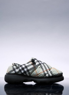 Burberry Check Nylon-Blend Pillow Mule