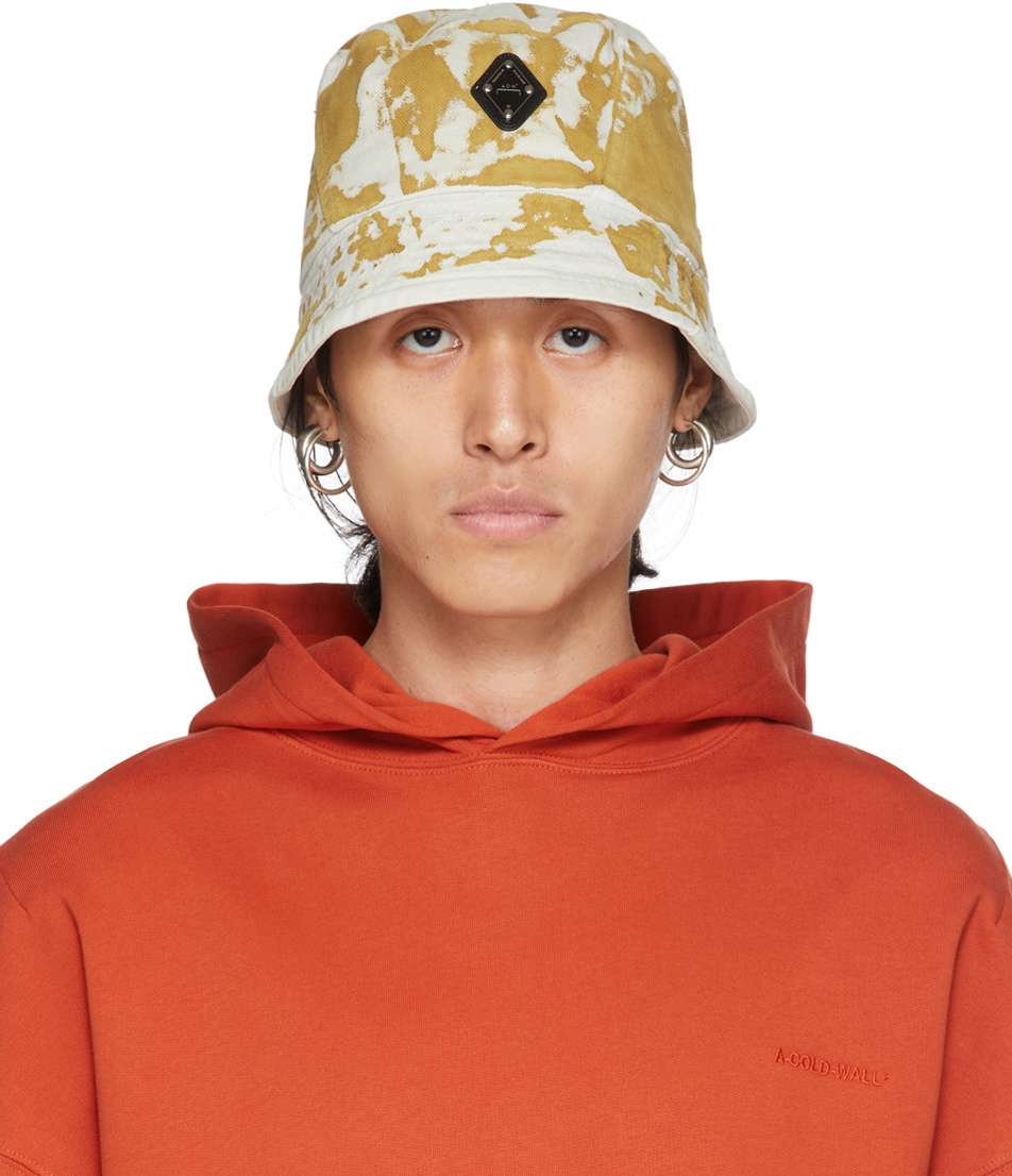 A-COLD-WALL* Off-White Splatter Diamond Bucket Hat A-Cold-Wall*