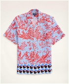 Brooks Brothers Et Vilebrequin Bowling Shirt in the Toile Boy Print | Blue