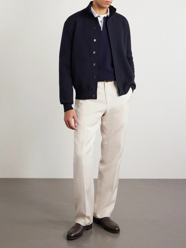 Photo: Dunhill - Cotton and Cashmere-Blend Jacket - Blue