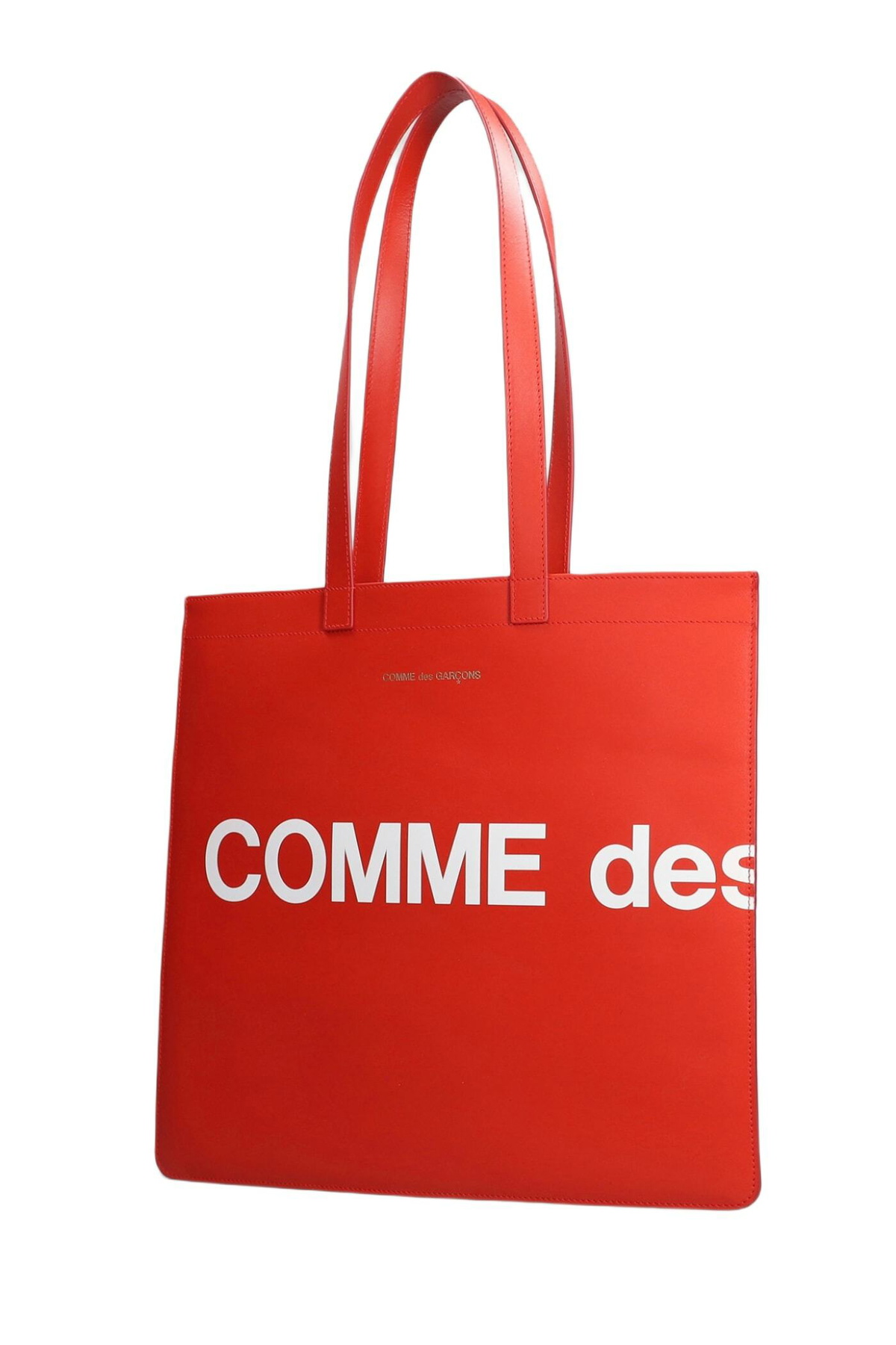 Comme des Garçons Wallet Tote In Red Leather