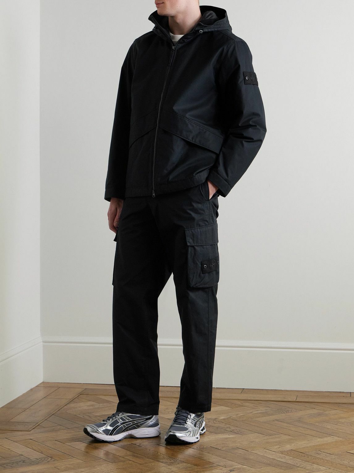 Stone Island - Ghost Tapered Logo-Appliquéd Cotton Cargo Trousers