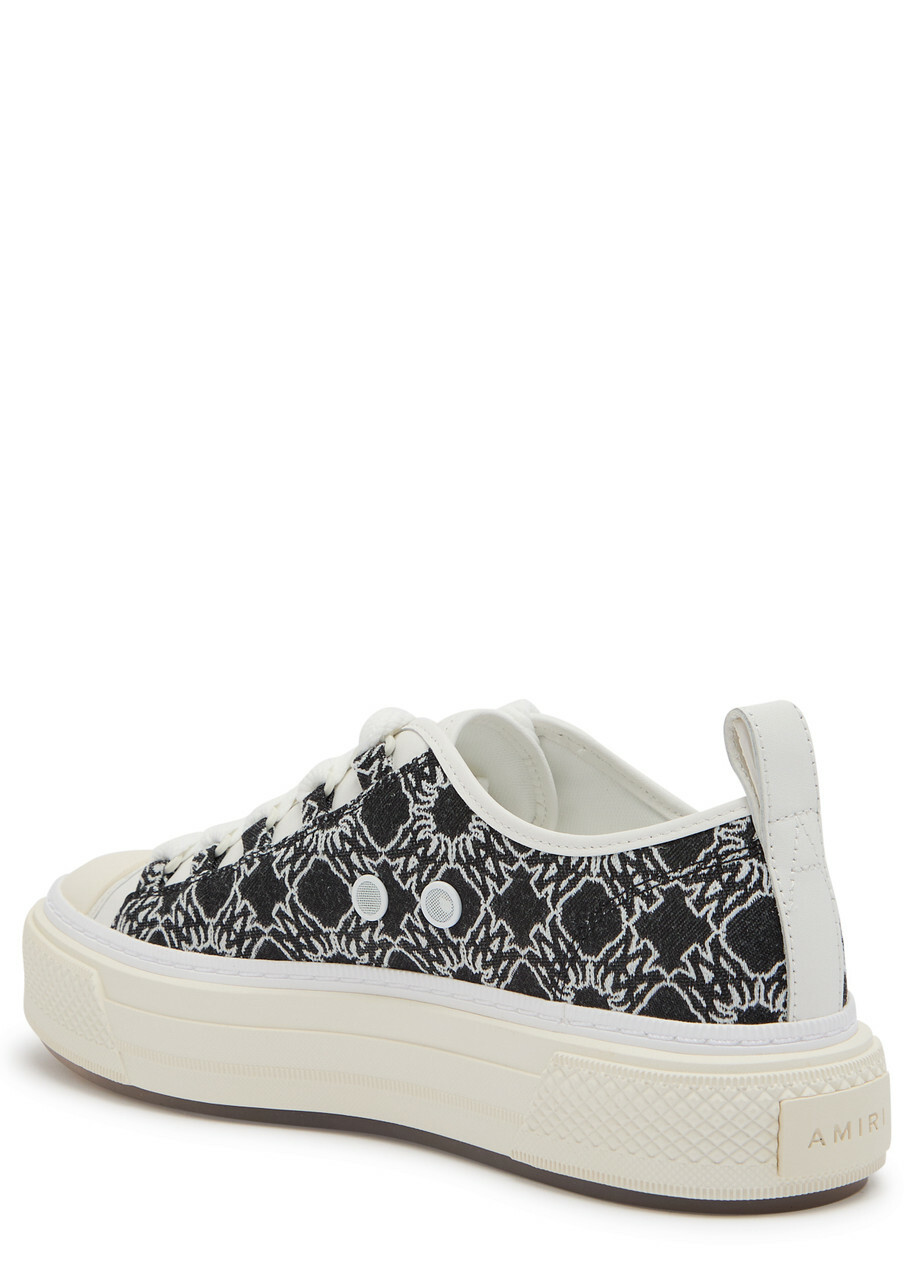 Amiri MA Quad Court Low Logo-jacquard Leather Sneakers Black