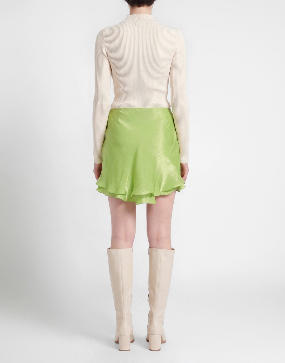 Priscavera Womens Mini skirt Lime in Green