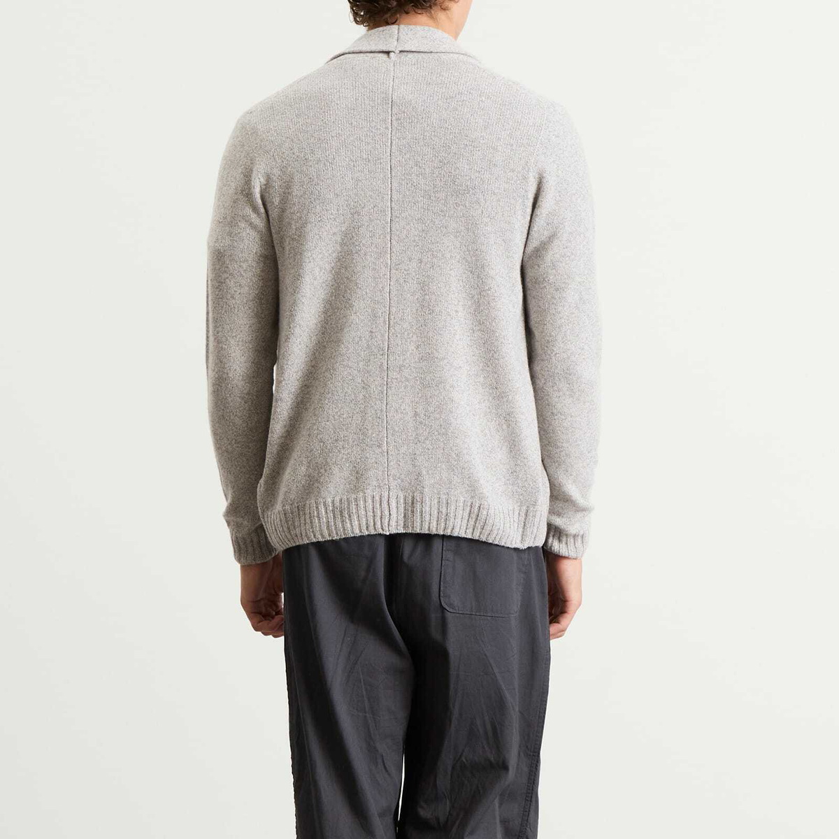 John Smedley Men's Rockford Cashmere Shawl Collar Cardigan in Polar