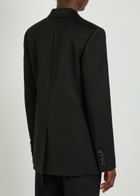 Another Tomorrow Oversized Twill Blazer Black