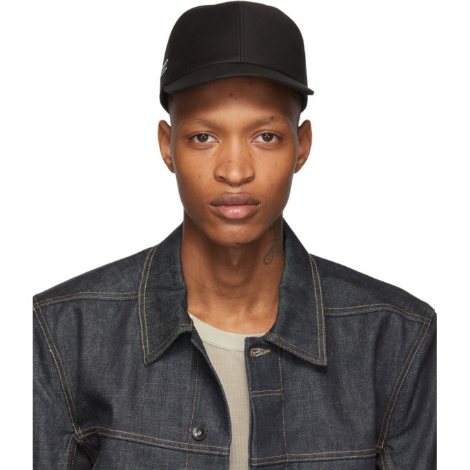 Rick Owens Drkshdw Black Twill Cap Rick Owens Drkshdw