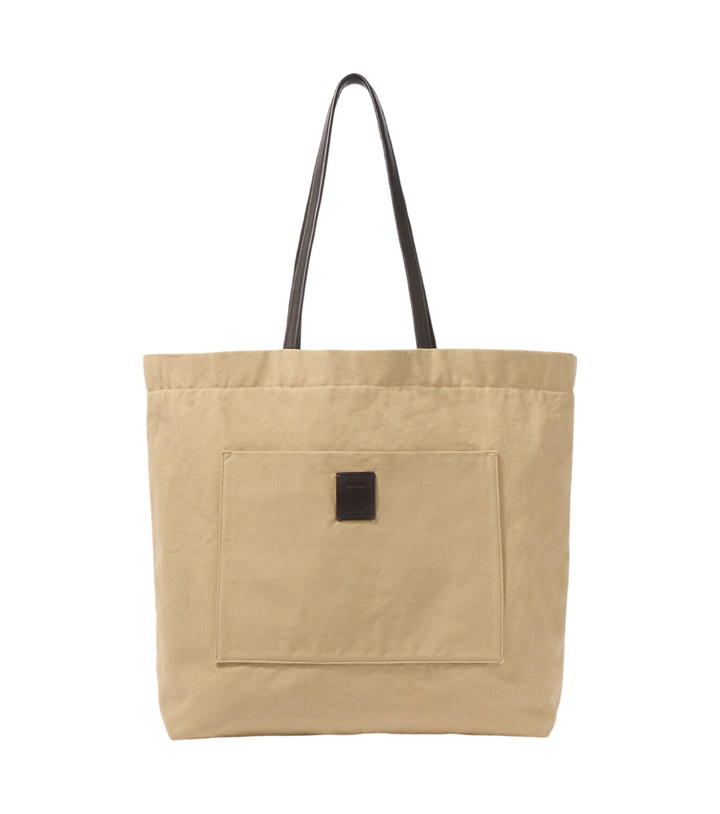 Photo: The Row Tori leather-trimmed canvas tote bag