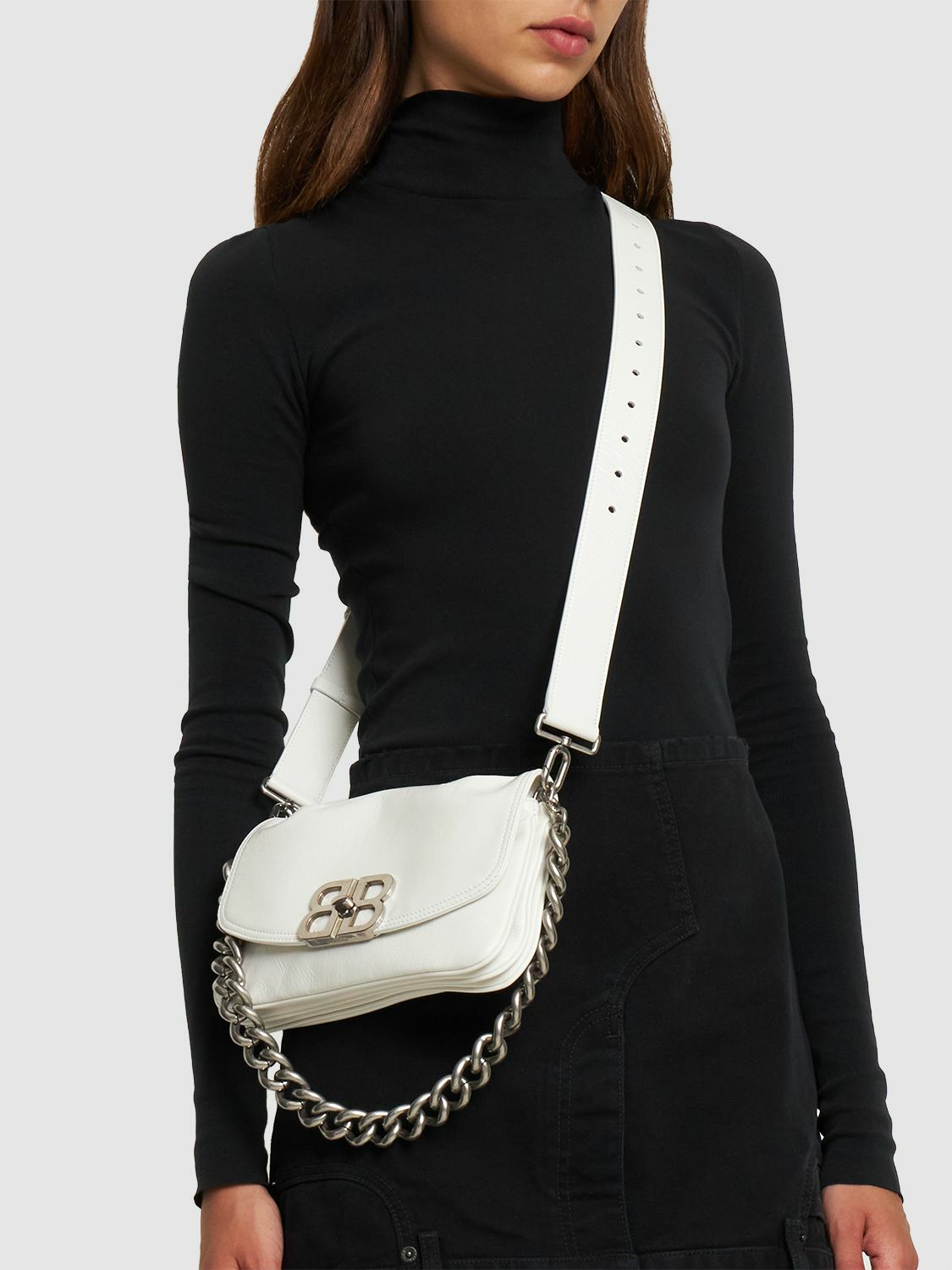 BALENCIAGA - Small Bb Soft Leather Shoulder Bag Balenciaga