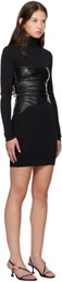 Nanushka Black Noleny Vegan Leather Minidress