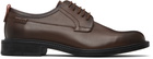 Hugo Brown Grained Leather Derbys
