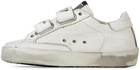 Golden Goose Baby White Old School Velcro Sneakers