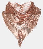 Rabanne Pixel fringed scarf