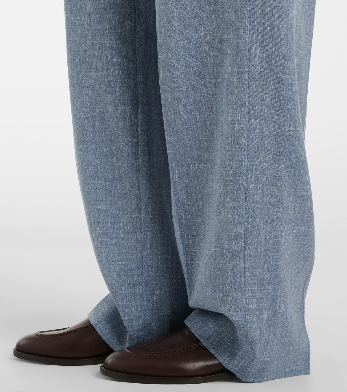 Loro Piana Hector wool, silk, and linen wide-leg pants