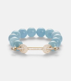 Ananya Chakra 18kt gold beaded bracelet with gemstones