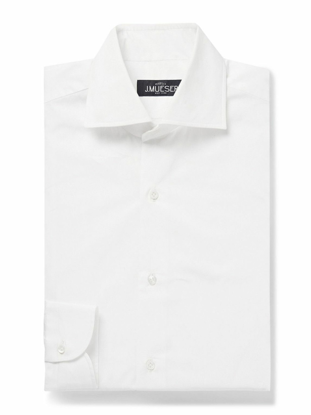 Photo: J. Mueser - Slim-Fit Cutaway-Collar Cotton-Poplin Shirt - White