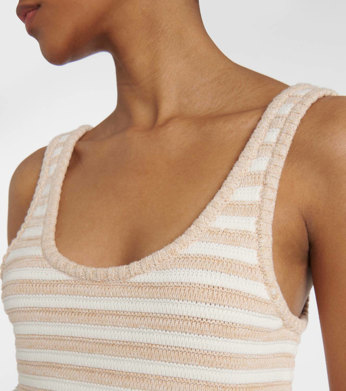 The Upside Freida knitted striped cotton top