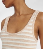 The Upside Freida knitted striped cotton top