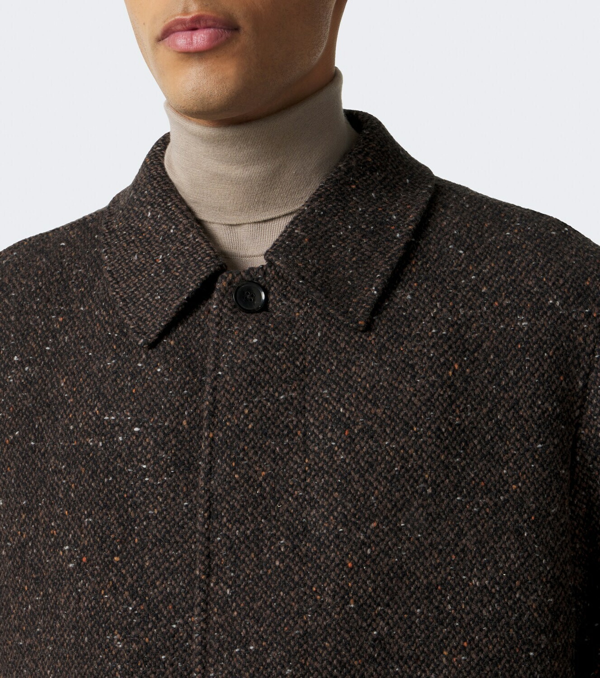 Zegna Wool, silk, and cashmere tweed coat