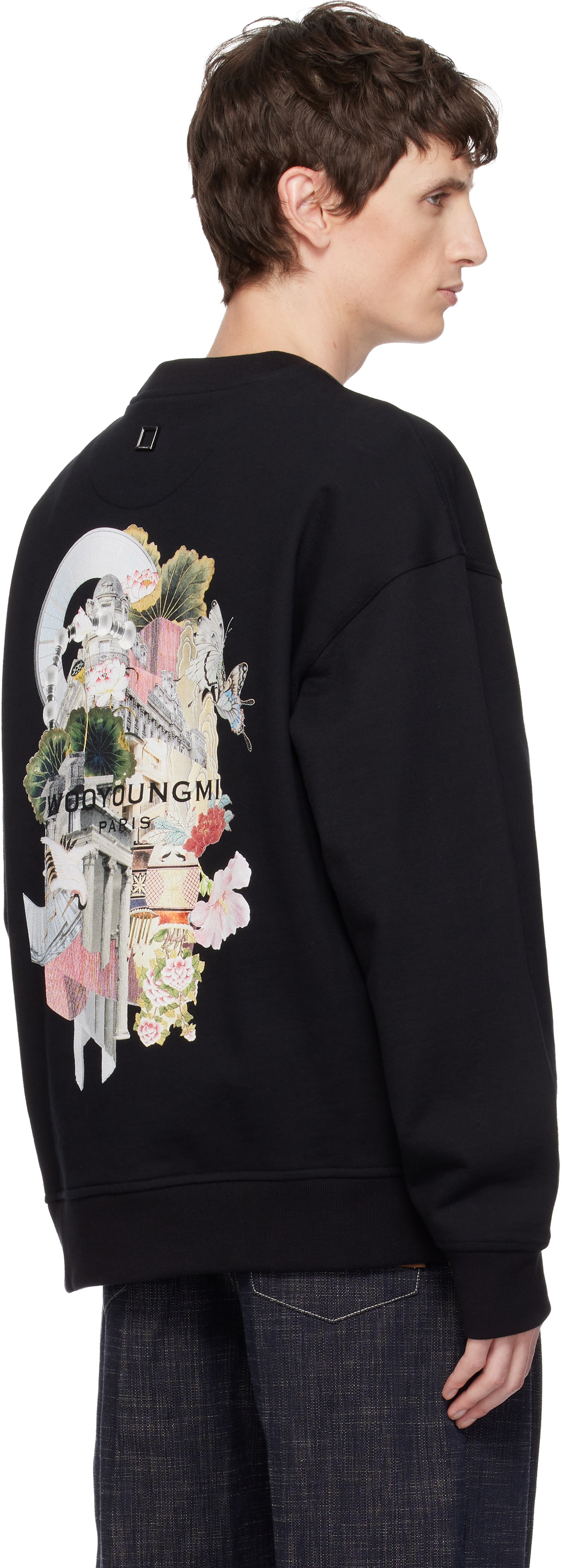 WOOYOUNGMI Black City Graphic Sweatshirt